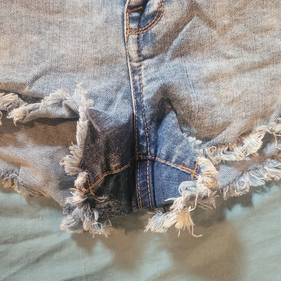 High Rise Lace Shorts (Light Blue Wash) - Picture 5 of 14